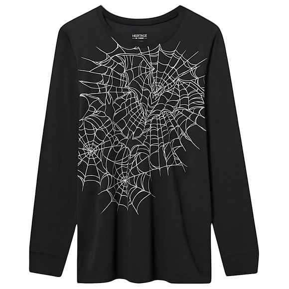 TORRID Bat Web Classic Fit 100% Cotton Jersey Long Sleeve Tee NWT‎ - Picture 1 of 6
